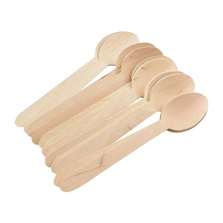 140mm disposable Wood Spoons—Eco-Friendly Disposable Cutlery set
